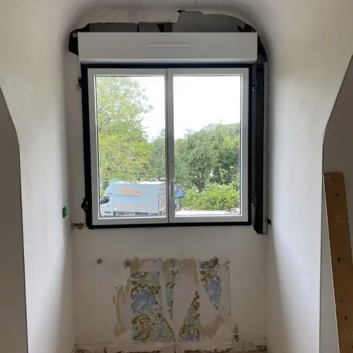 Photo avant travaux de pose de cloisons sèches dans une salle de bain