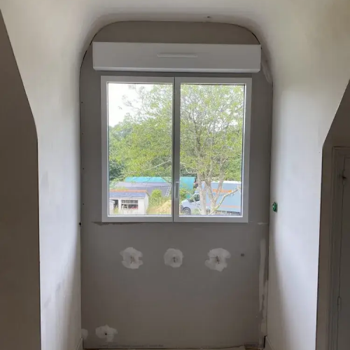 Photo après pose de cloisons sèches dans une salle de bain